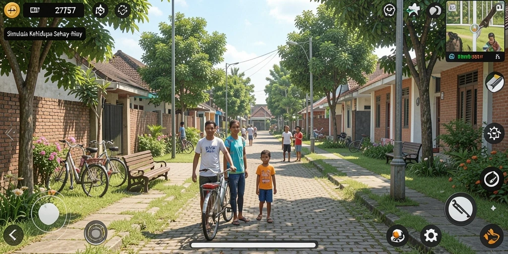 Tampilan gameplay menarik dari 2757, menampilkan interaksi karakter dan lingkungan.
