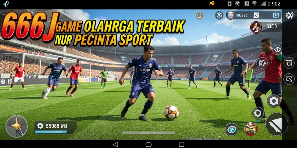 Gameplay seru dalam 666J yang menunjukkan aksi olahraga yang mendebarkan.