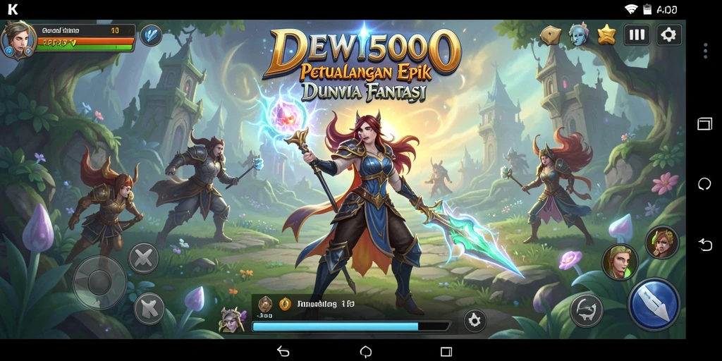Tampilan gameplay DEWI5000 penuh aksi dan petualangan fantasi.