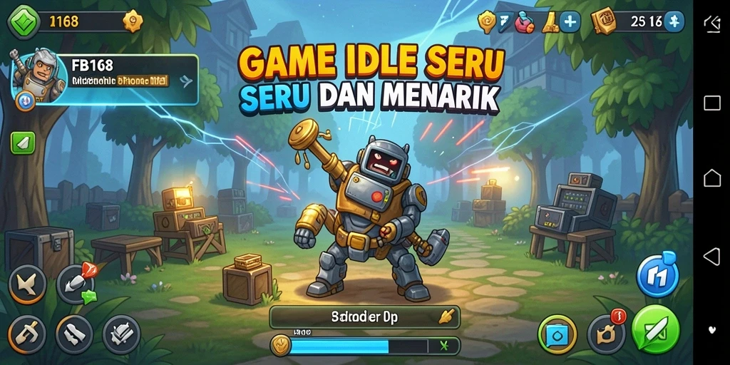 Tampilan gameplay menarik dari FB168 dengan elemen Idle.