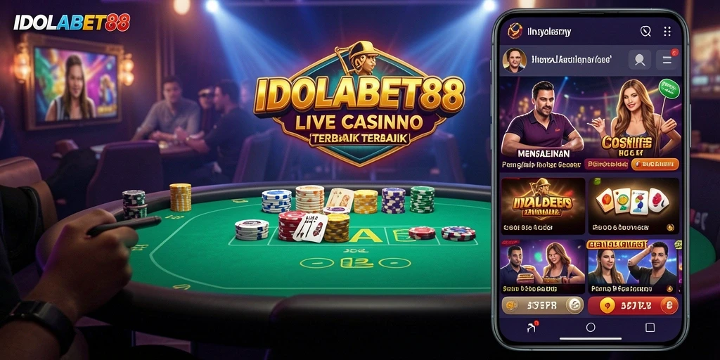 Tampilan gameplay Live Casino yang mengasyikkan dari IDOLABET88.