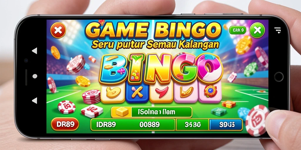 Ikon gameplay menegangkan di IDR89 saat permainan Bingo berlangsung.