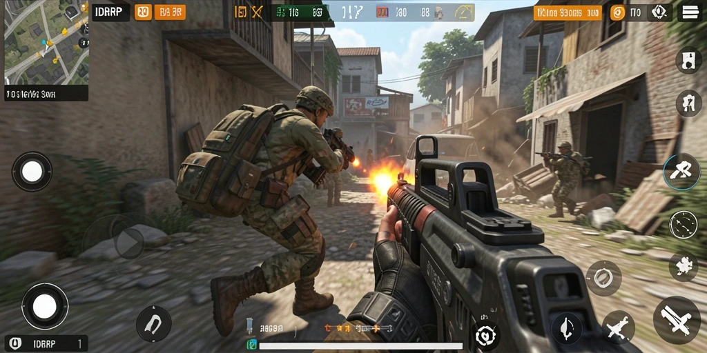 Tangkapan layar menunjukkan gameplay menegangkan dalam IDRRP.