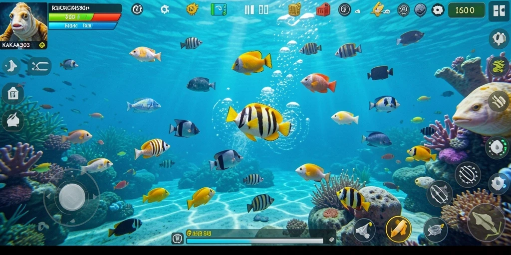 Tangkapan layar gameplay KAKA303 menampilkan aksi tembak ikan yang seru.