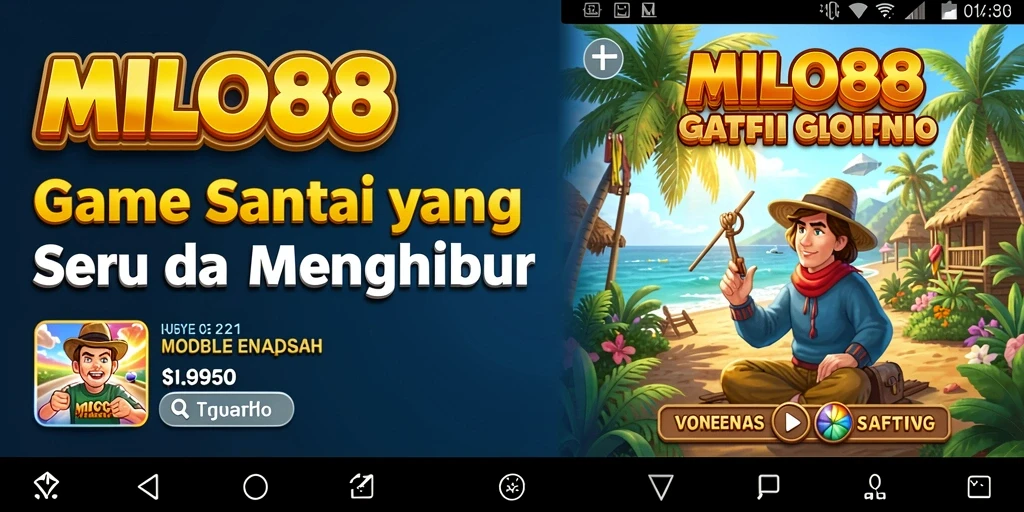 Screenshot menunjukkan gameplay menarik dari MILO88 dengan warna cerah.
