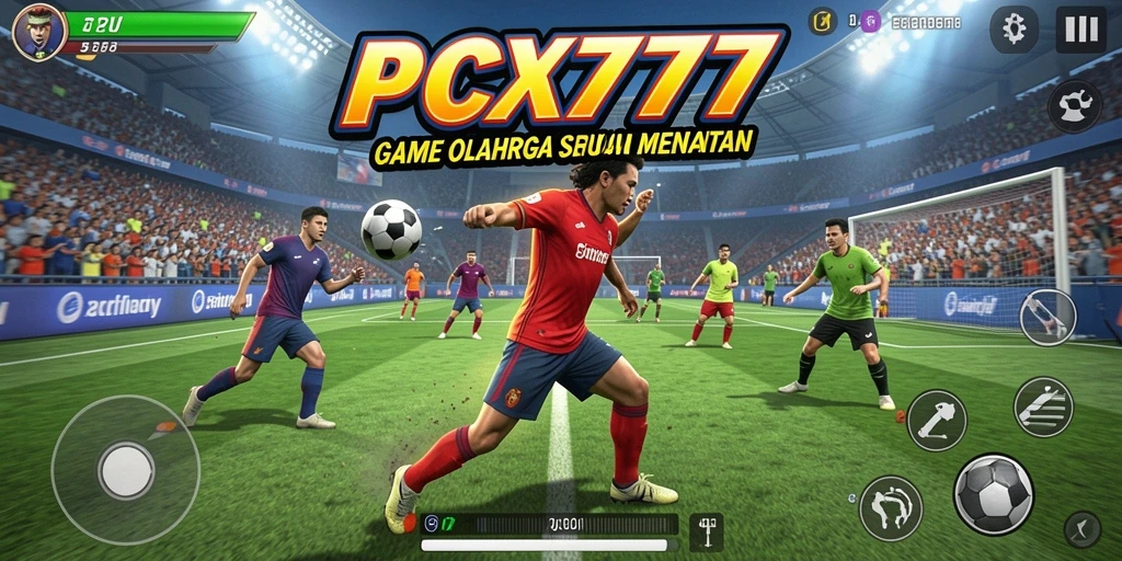 Tampilan gameplay seru dalam PCX777 dengan interaksi olahraga yang dinamis.