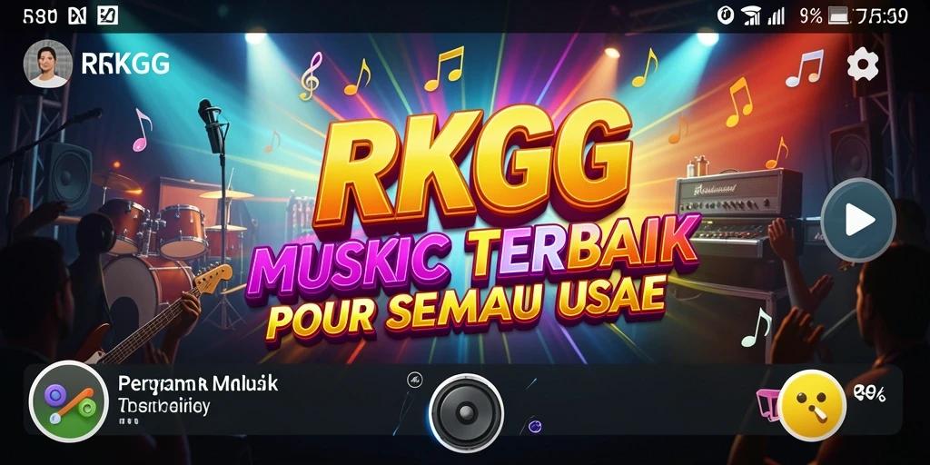 Screenshot gameplay RKGG menampilkan pengalaman bermain musik yang seru.