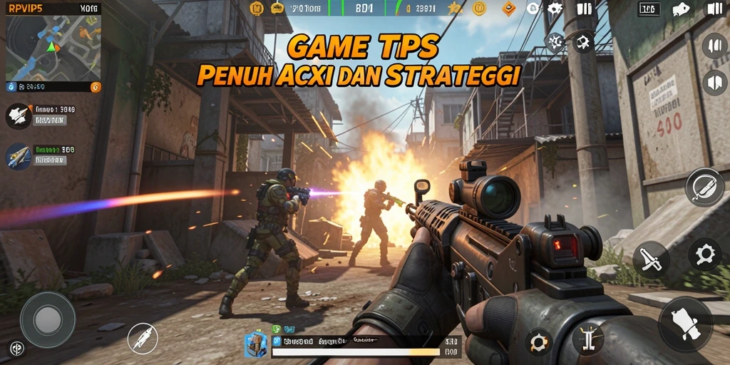 Screenshot menampilkan aksi intens dari gameplay RPVIP5.
