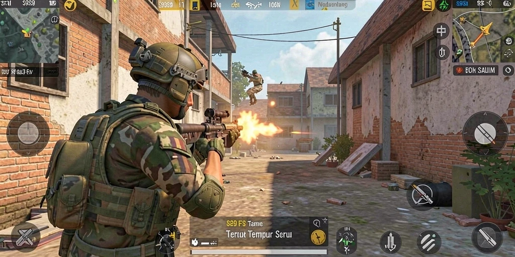 Tampilan seru gameplay S9S9 dengan pertempuran intens.
