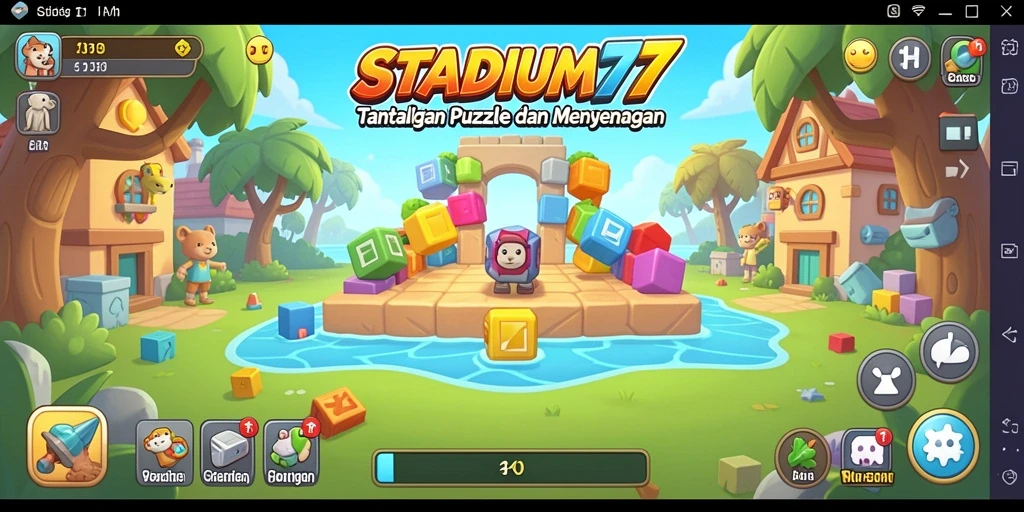Tampilan gameplay menarik dari STADIUM77 dengan tantangan puzzle.