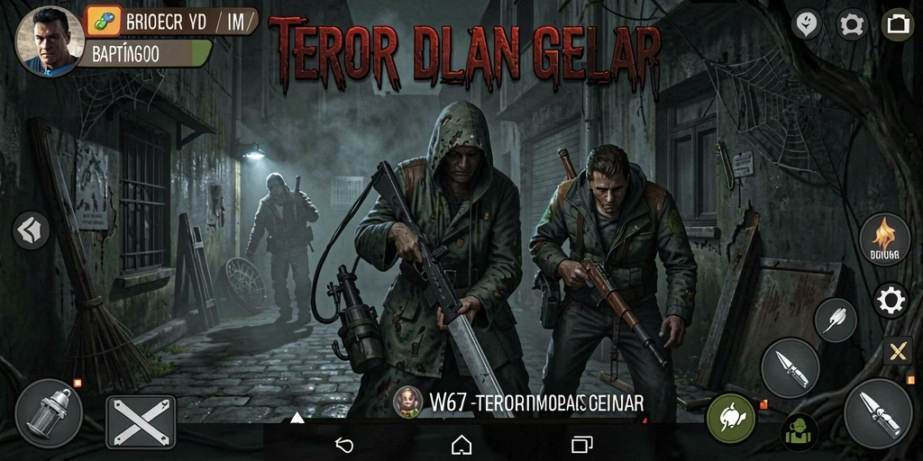 Screenshot menunjukkan momen menegangkan dalam kegelapan.