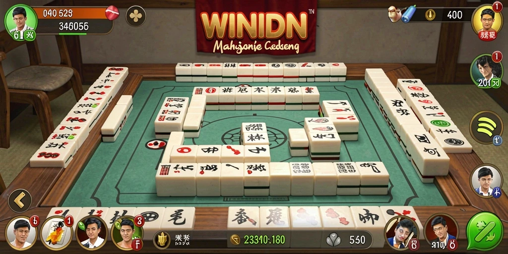 Tampilan gameplay Mahjong yang menakjubkan di WINIDN.